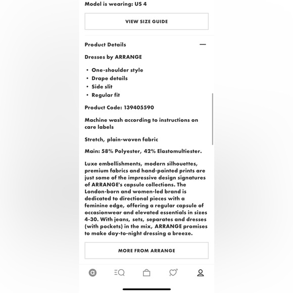 Red One Shoulder Dress ASOS-Arrange - Picture 4 of 4